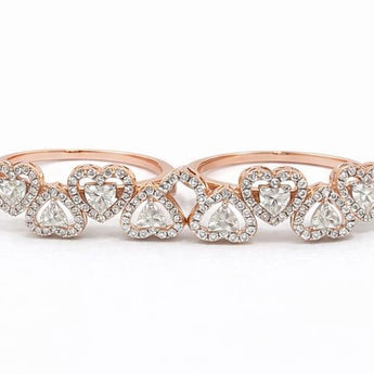 1.72 Carat Lab-Grown Marquise Cut Diamond Gold Band Ring