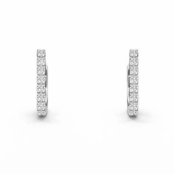 Shimmering Vertical Diamond Bar Stud Earrings