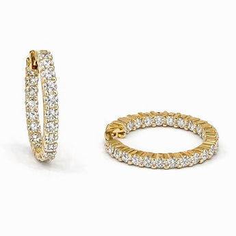  Round Lab-Grown Diamond Eternity Band Ring in Yellow Gold