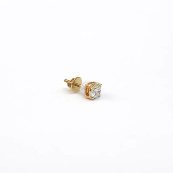 14kt Gold Single Solitaire Diamond Earring Stud for Men and Women