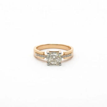 2.16 Carat Lab-Grown Cushion Cut Diamond Engagement Ring in Rose Gold