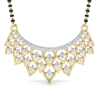 Buy Gold Diamond Mangalsutra Online | Ivana Jewels Best lab grown diamond jewellery brand