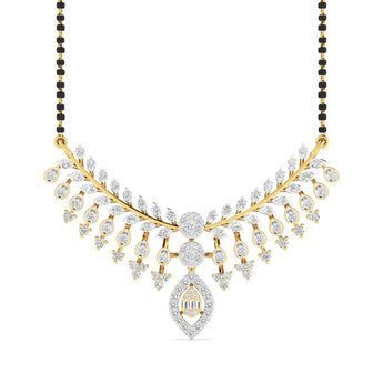 Meenaz Traditional Tanmaniya Mangalsutra - Best Lab Grown Diamond.