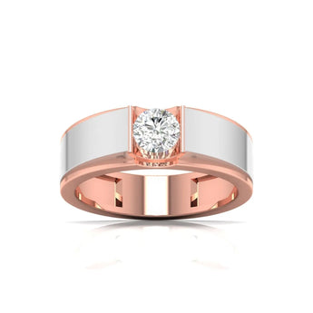 Buy Luxurious Dual-Tone Diamond Ring for Men from Ivana Jewels Best lab grown diamond jewellery brand