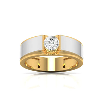 Buy Luxurious Dual-Tone Diamond Ring for Men from Ivana Jewels Best lab grown diamond jewellery brand