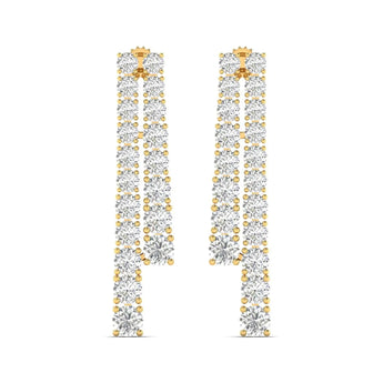 Buy Minimalist 6 Carat Diamond Dangler Earring from Ivana Jewels Best lab grown diamond jewellery brand
