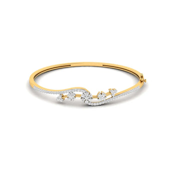 Buy 1 Carat Minimalist Diamond Bangle Online from Ivana Jewels Best lab grown diamond jewellery brand