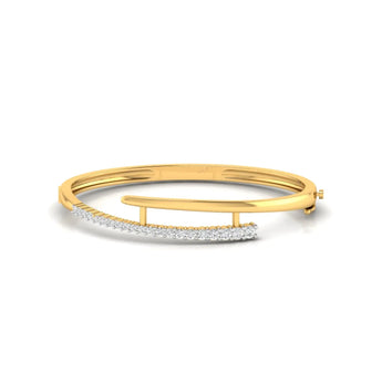 Minimalist Open-Style Gold Bangle Best lab grown diamond jewellery brand