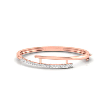 Minimalist Open-Style Gold Bangle Best lab grown diamond jewellery brand