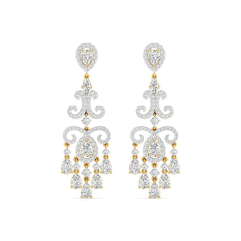 Minimalist Pavé Diamond Dangle Earrings Ivana Jewels Best lab grown diamond jewellery brand