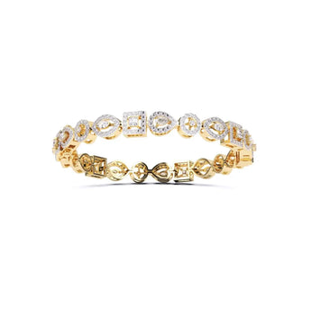 Buy Multi Shape Diamond Bangle Online from Ivana Jewels Best lab grown diamond jewellery brand