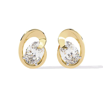 Buy Modern Diamond Stud Earring from Ivana Jewels Best lab grown diamond jewellery brand