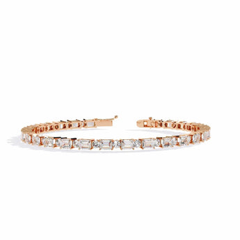 Buy Alternating Emerald-Cut Diamond Bracelet from Ivana Jewels Best lab grown diamond jewellery brand