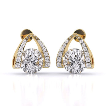 Buy Modern Grace Diamond Stud Earring from Ivana Jewels Best lab grown diamond jewellery brand