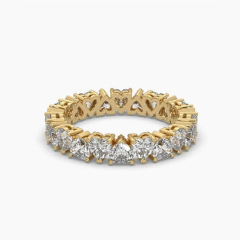 Buy Heart Shape Diamond Eternity Ring from Ivana Jewels Best lab grown diamond jewellery brand