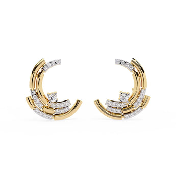 Buy Modern Diamond Hoop Earring from Ivana Jewels Best lab grown diamond jewellery brand
