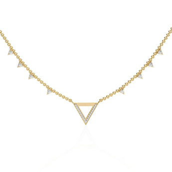 Modern Triangle Diamond Necklace Best lab grown diamond jewellery brand