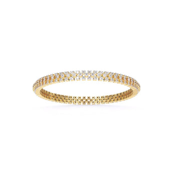 Buy Three Row Diamond Bangle Online from Ivana Jewels Best lab grown diamond jewellery brand