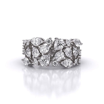 Buy Multi Shaped Diamond Cocktail Ring at Ivana Jewels Best lab grown diamond jewellery brand
