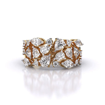 Buy Multi Shaped Diamond Cocktail Ring at Ivana Jewels Best lab grown diamond jewellery brand
