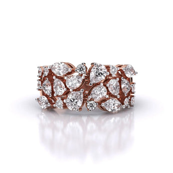 Buy Multi Shaped Diamond Cocktail Ring at Ivana Jewels Best lab grown diamond jewellery brand