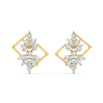 Multi-Shape Diamond Gold Earrings Best lab grown diamond jewellery brand