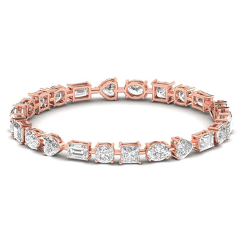 Buy Multi Shapes Diamond Chain Bracelet | Ivana Jewels Best lab grown diamond jewellery brand