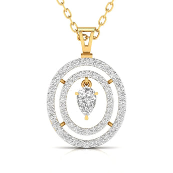 Buy Multi-layered Diamond Pendant Online from Ivana Jewels Best lab grown diamond jewellery brand