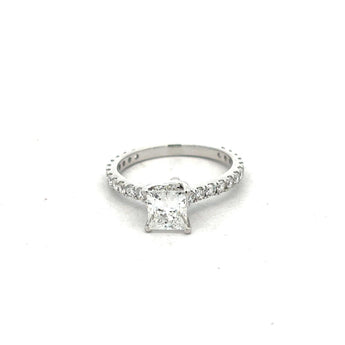 Modern Princess Cut Diamond Wedding Ring
