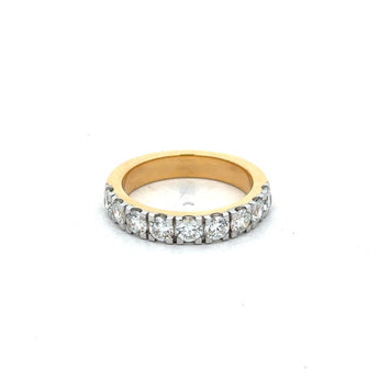 Classic Diamond Half Eternity Band in Yellow Gold