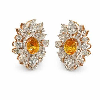 Marquise Diamond Floral Halo Earring