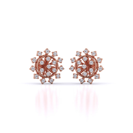 Snowflake Diamond Studs