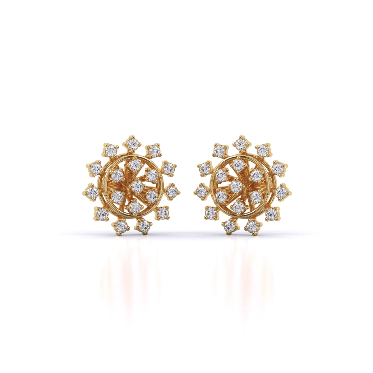 Snowflake Diamond Studs