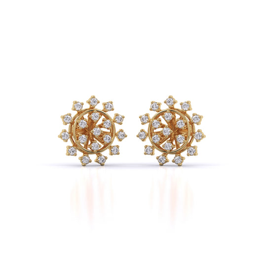 Snowflake Diamond Studs