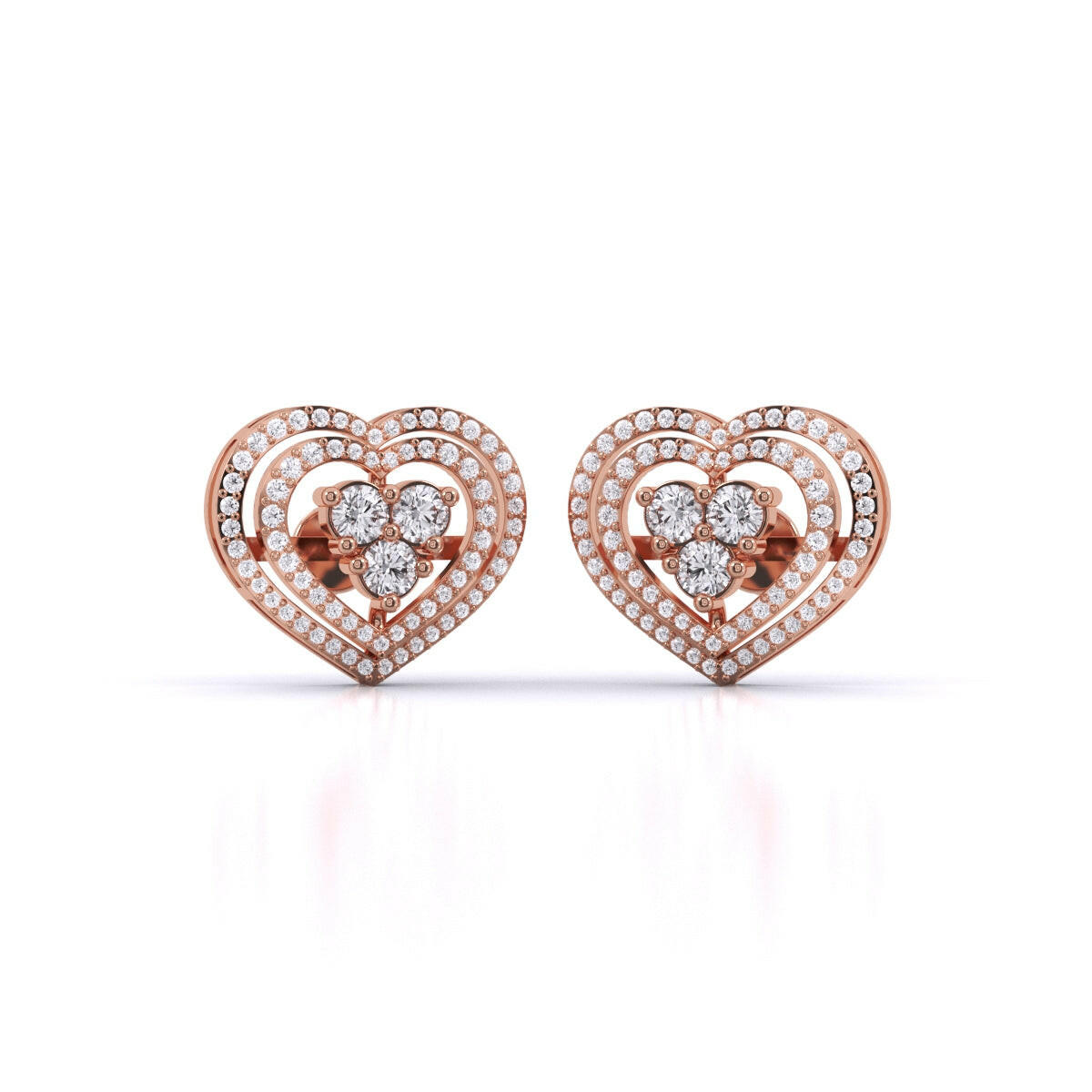 Eternal Love Heart Studs