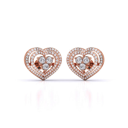 Eternal Love Heart Studs