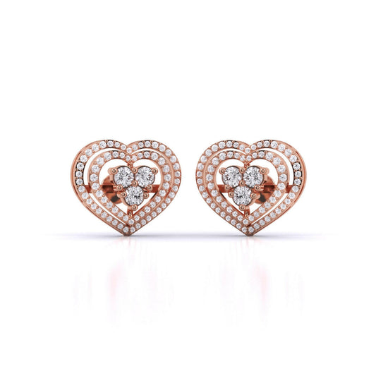 Eternal Love Heart Studs