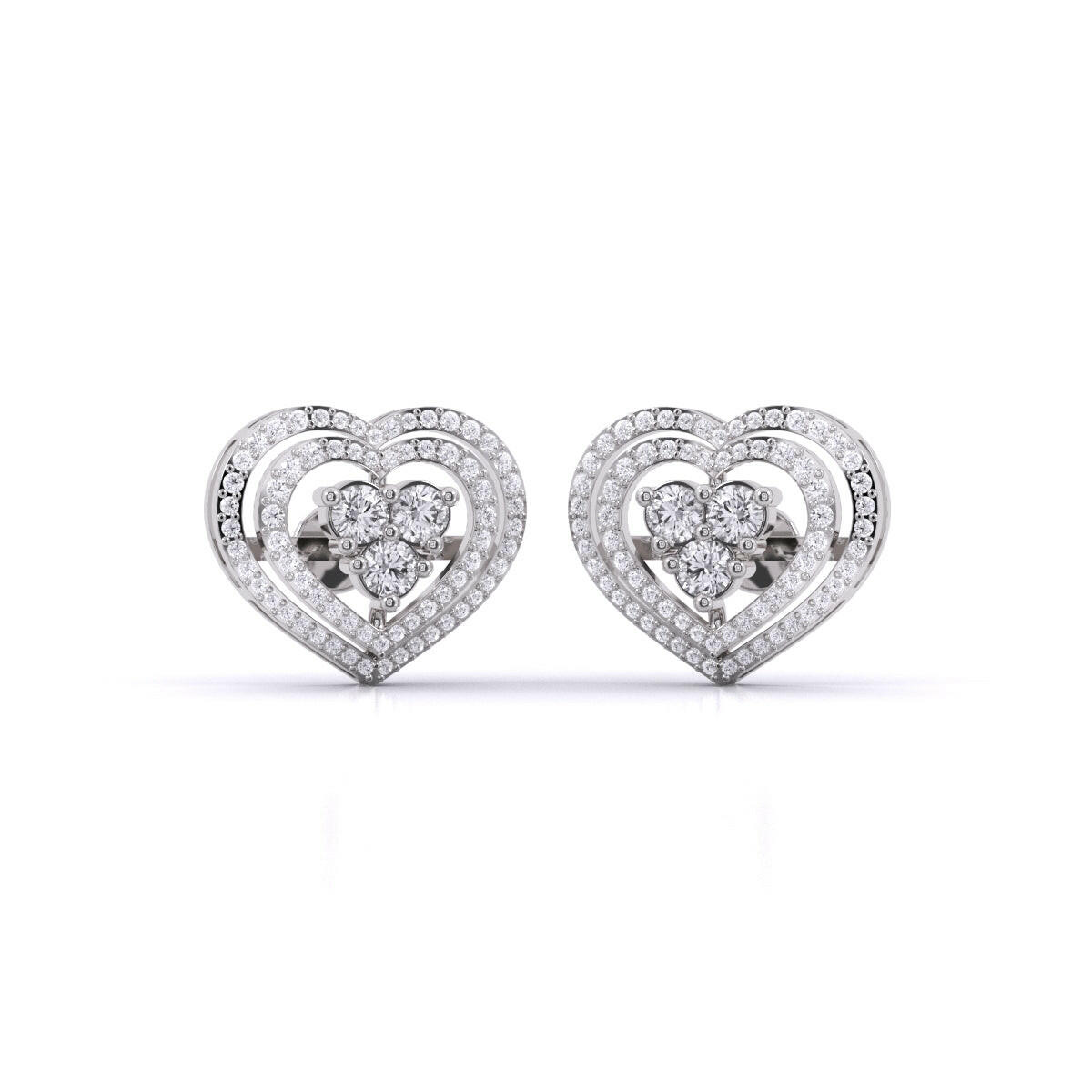 Eternal Love Heart Studs