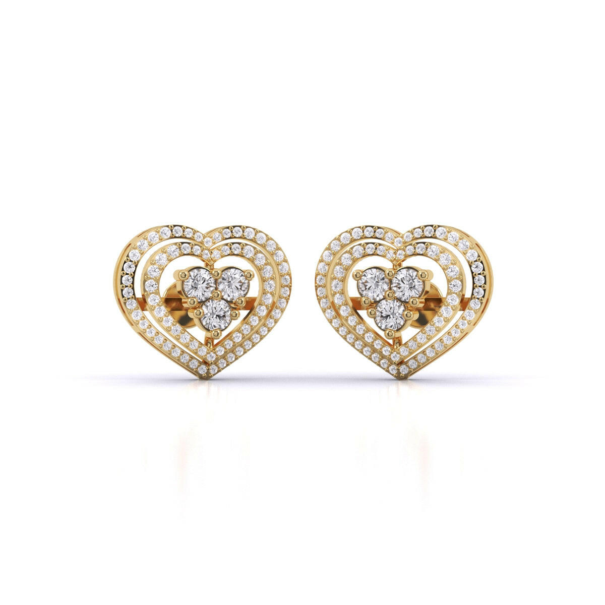 Eternal Love Heart Studs