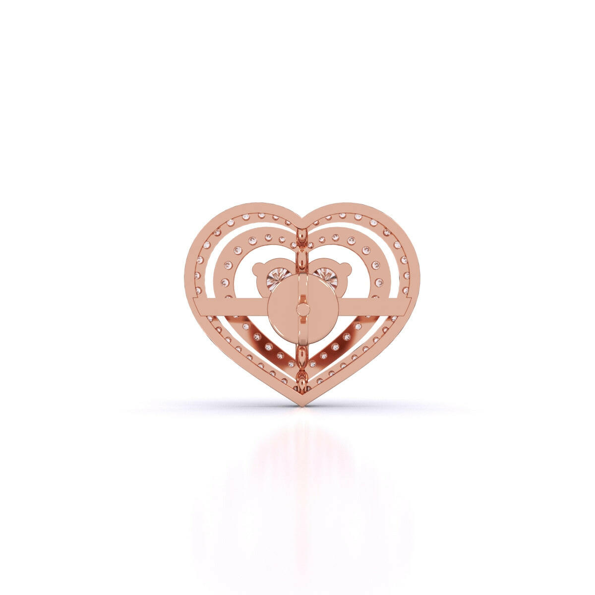 Eternal Love Heart Studs