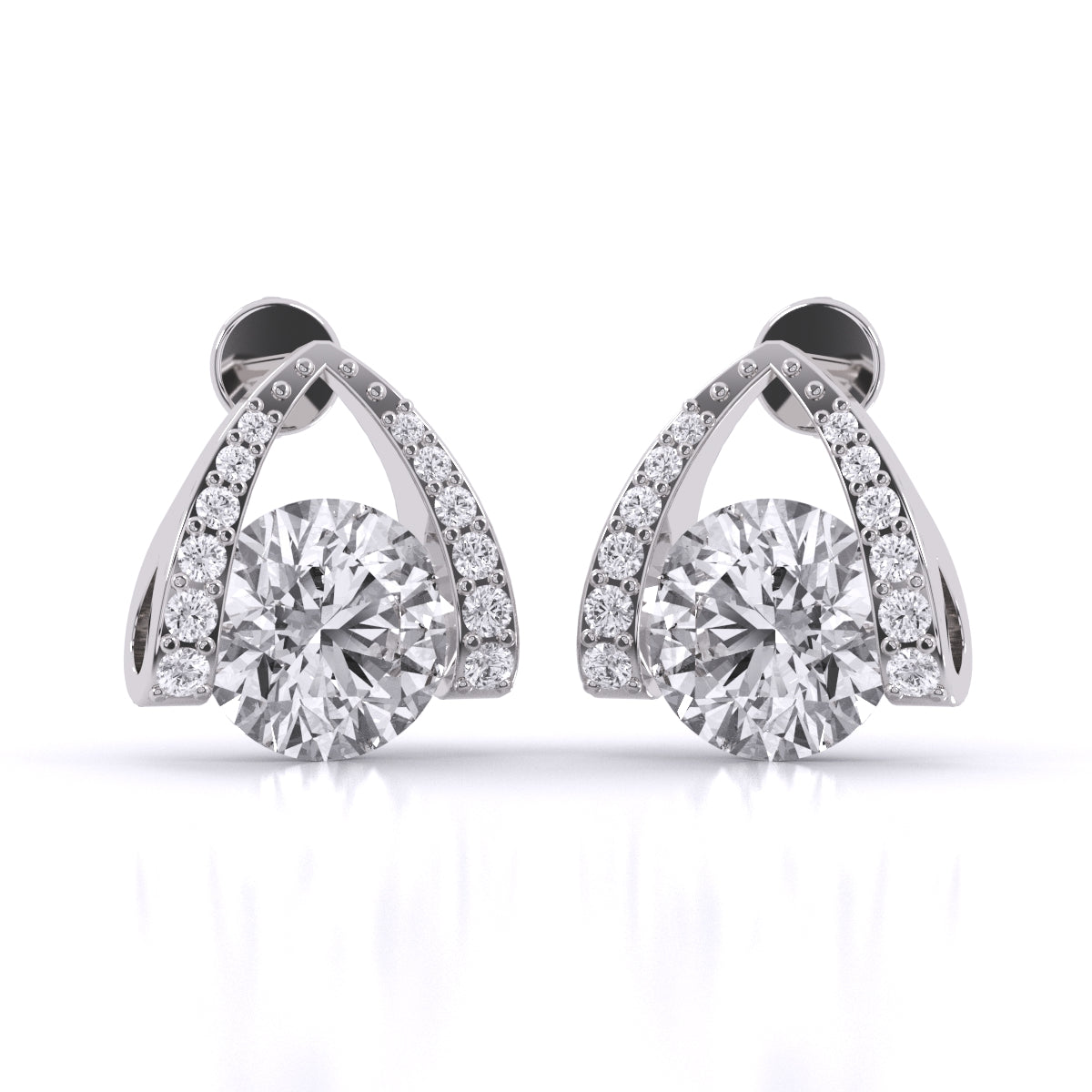 Modern Grace Diamond Earrings