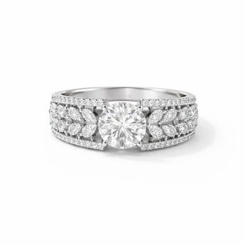 1.6 Carat  Band Solitaire Diamond Engagement Ring