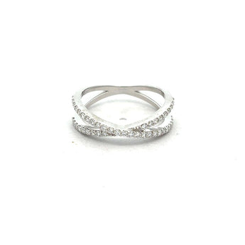 Minimalist Diamond Wishbone Band Ring