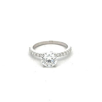 Minimalist Diamond Wishbone Band Ring