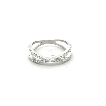 Minimalist Diamond Wishbone Band Ring