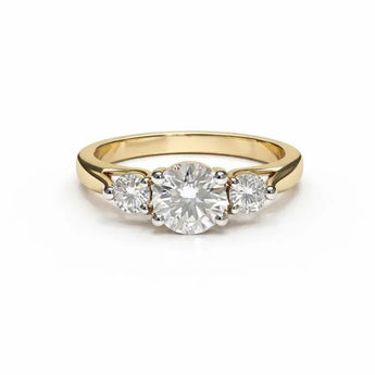 1.30 Carat Lab-Grown Diamond Three Stone Solitaire Ring
