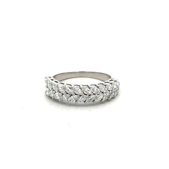 Double Row Marquise Diamond Eternity Band