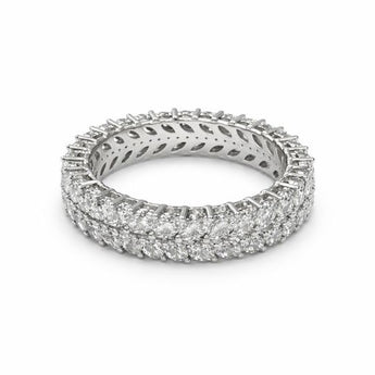 2.3 Carat Diamond Multi-Row Cathedral Ring in 14Kt Gold