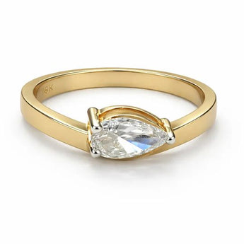 Minimalist Lab-Grown Diamond Solitaire Gold Ring
