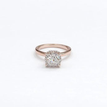 1.74 Carat Lab-Grown Round Diamond Solitaire Ring in Rose Gold